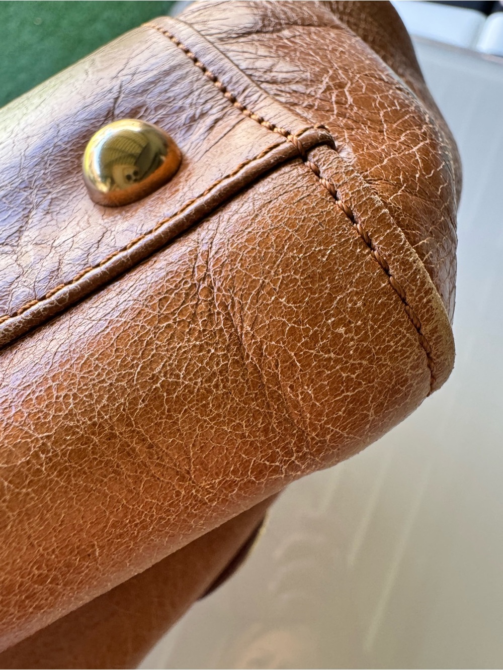 See By Chloe Cognac Brown Leather Satchel with Gold Accents - Picture 8 of 14